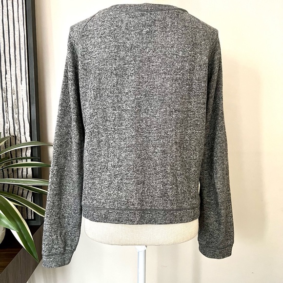 BCBGMAXAZRIA Sweater/Sweatshirt with Black Lace Front Size Medium - Picture 3 of 5